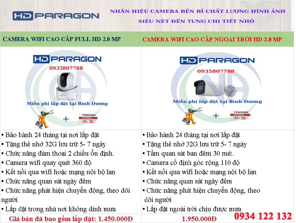 giá camera Hdparagon